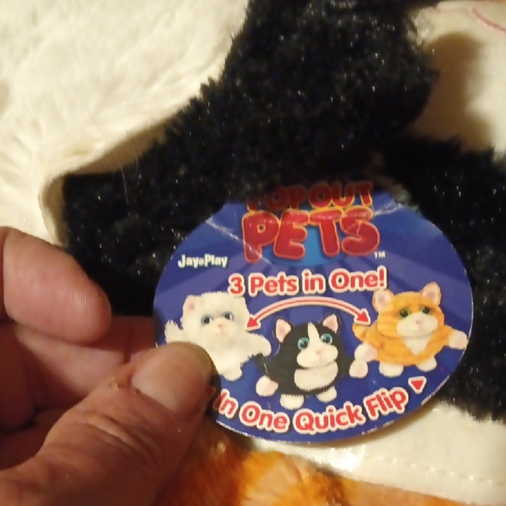 Pop Out Pets 3 Pets In One Stuffed Cat Toy - Picture 4 of 4
